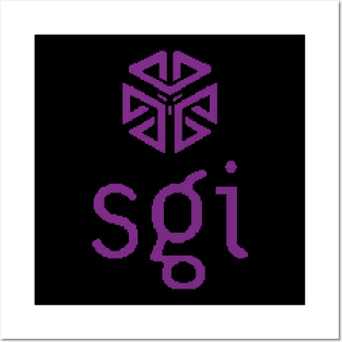 SGI - pixel - indigo Posters and Art